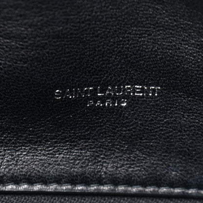 Saint Laurent Lambskin Quilted Toy Loulou Puffer Monogram Chain Satchel Black 7 of 8