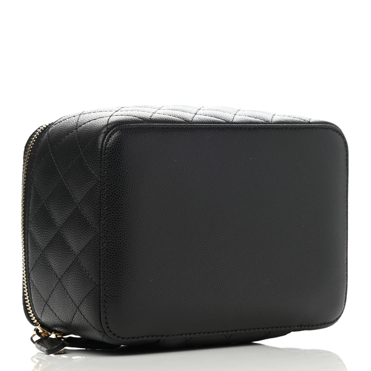 Chanel Caviar Quilted Top Handle Jewelry Case Black 4 of 12