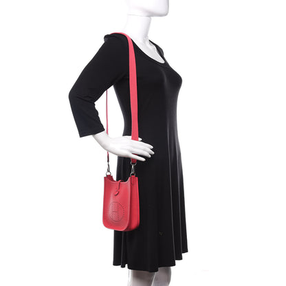 Hermes Taurillon Clemence Evelyne TPM Rose Extreme 2 of 9