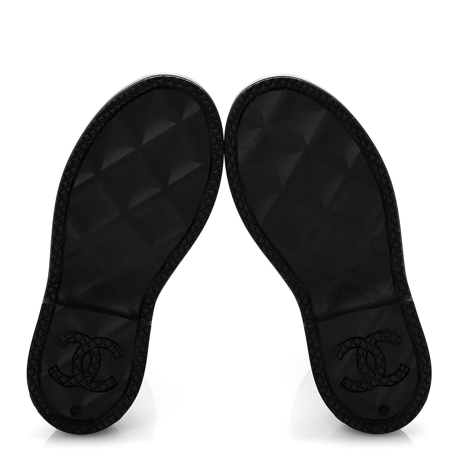 Chanel Caoutchouk CC High Boots 37 Black 6 of 10