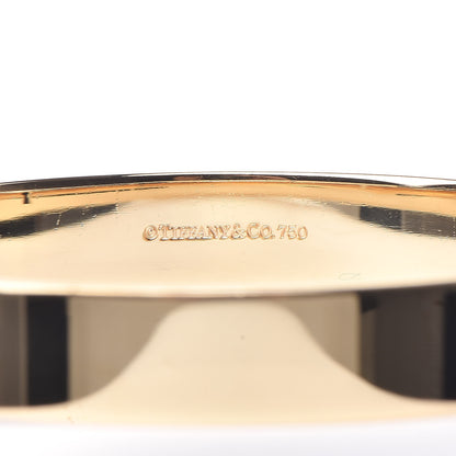 Tiffany 18K Yellow Gold Diamond Narrow Locks Bangle Bracelet 4 of 4