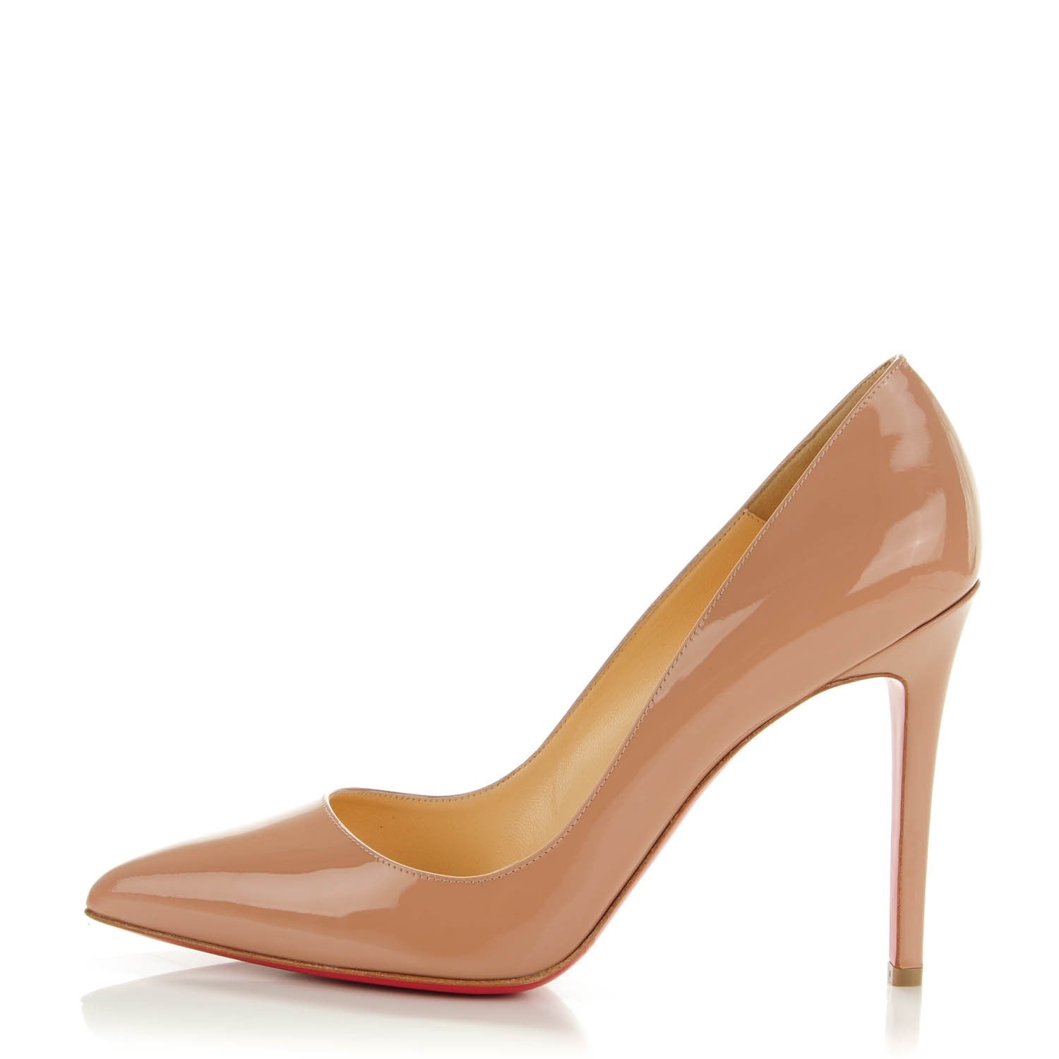 Christian Louboutin Patent Pigalle 100 Pumps 40 Nude 1 of 7