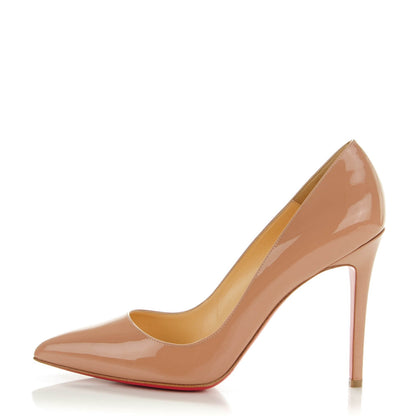 Christian Louboutin Patent Pigalle 100 Pumps 40 Nude 1 of 7