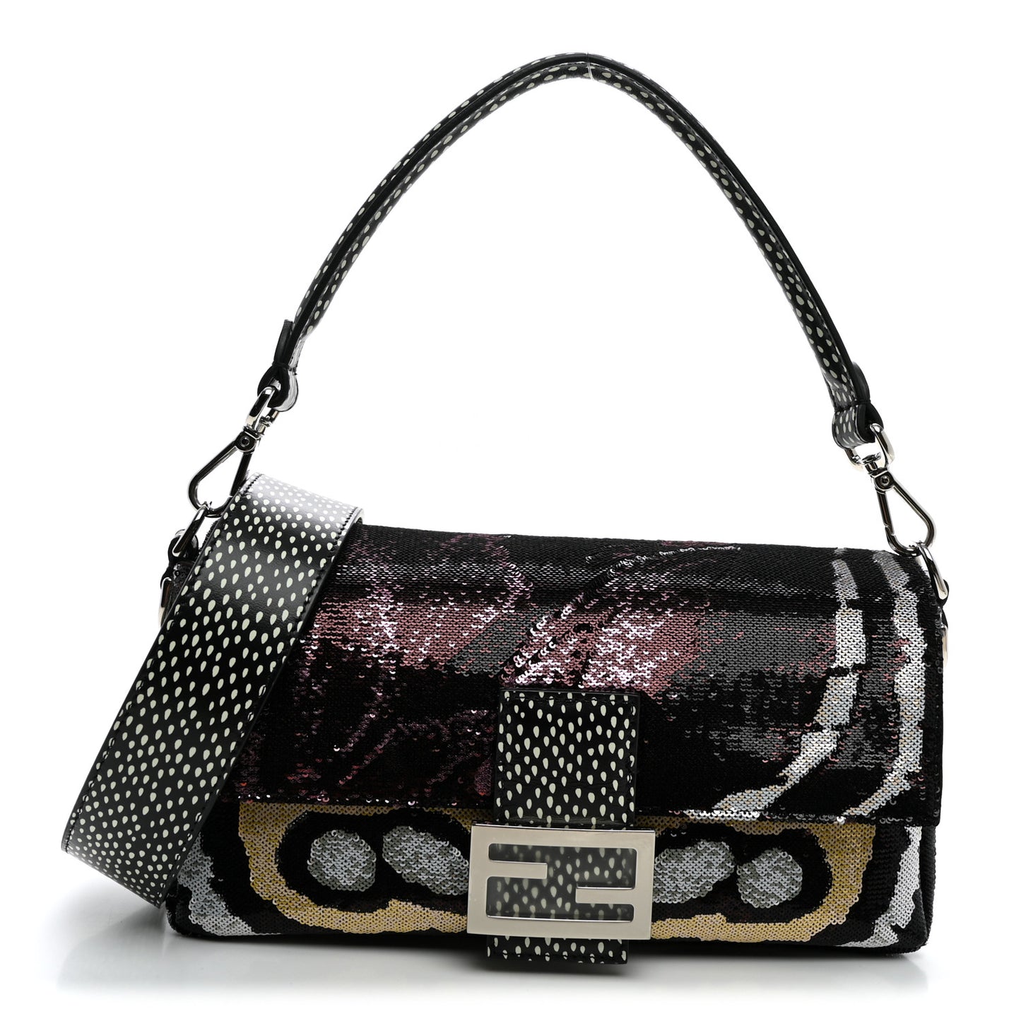 Night Butterfly Sequin Baguette Black Multicolor