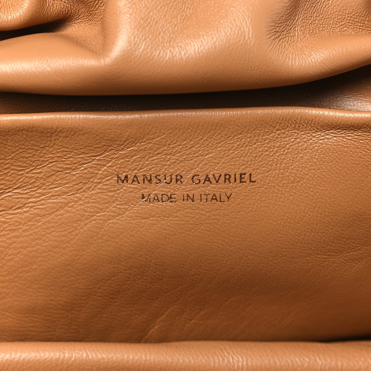 Lambskin Cloud Clutch Caramel