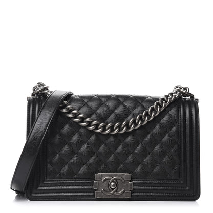 Chanel Caviar Quilted Medium Boy Flap Black 1 of 14