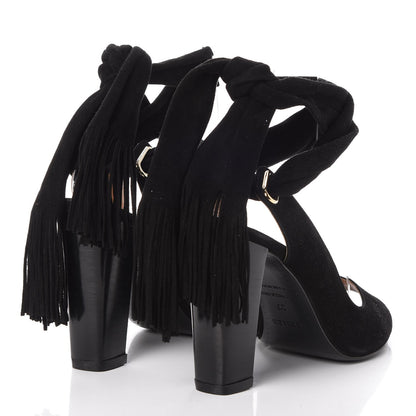 Hermes Suede Niagara Pumps 37 Black 4 of 10