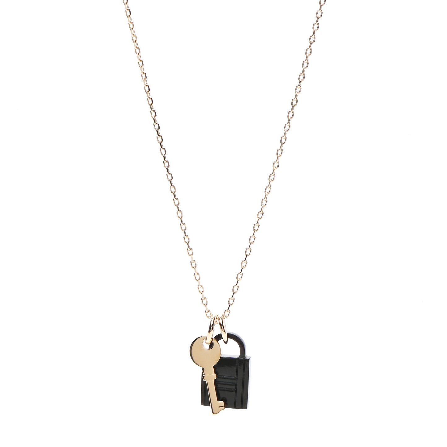 Permabrass Buffalo Horn Amulette Padlock PM Pendant Necklace