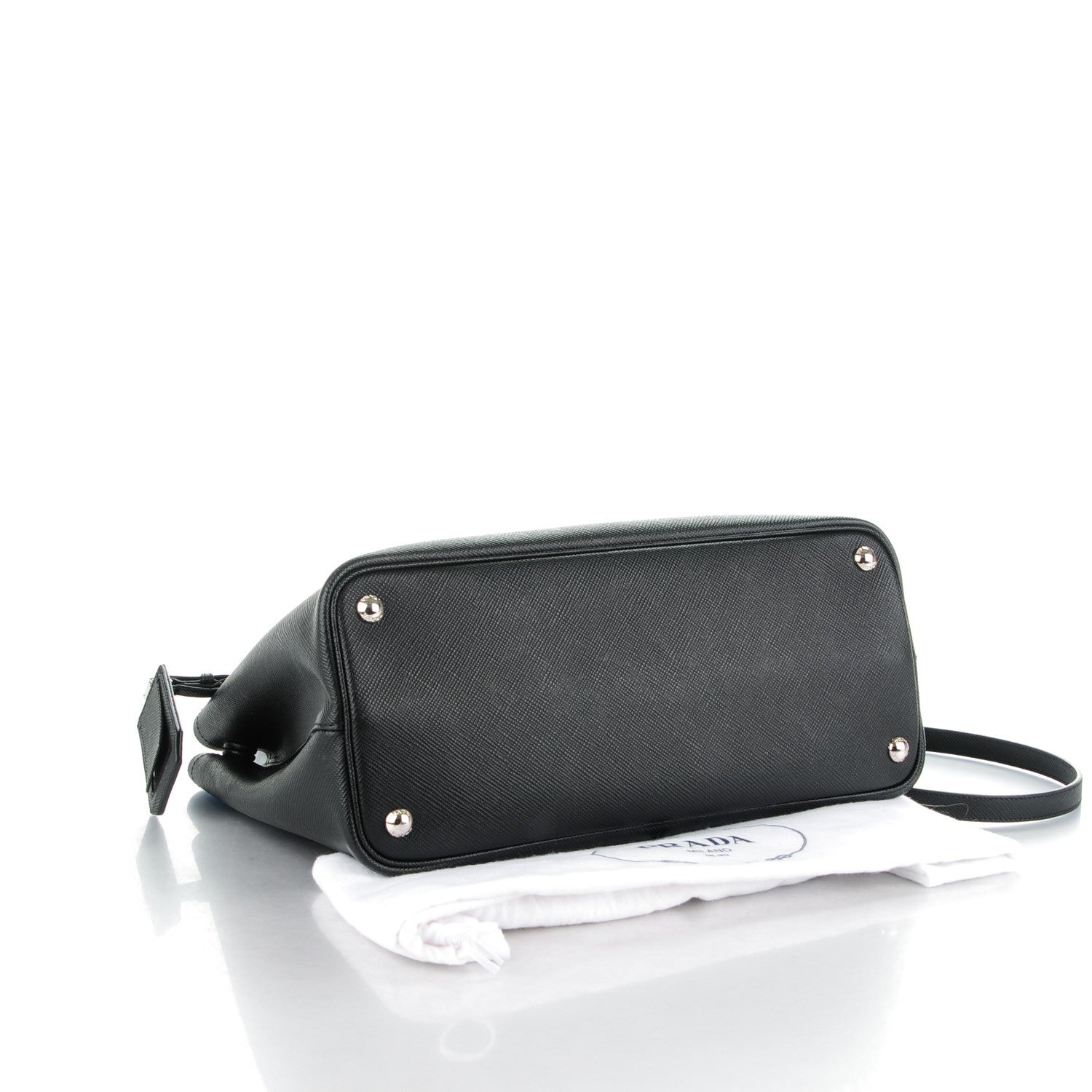 Prada Saffiano Cuir Double Handle Tote Black 4 of 7