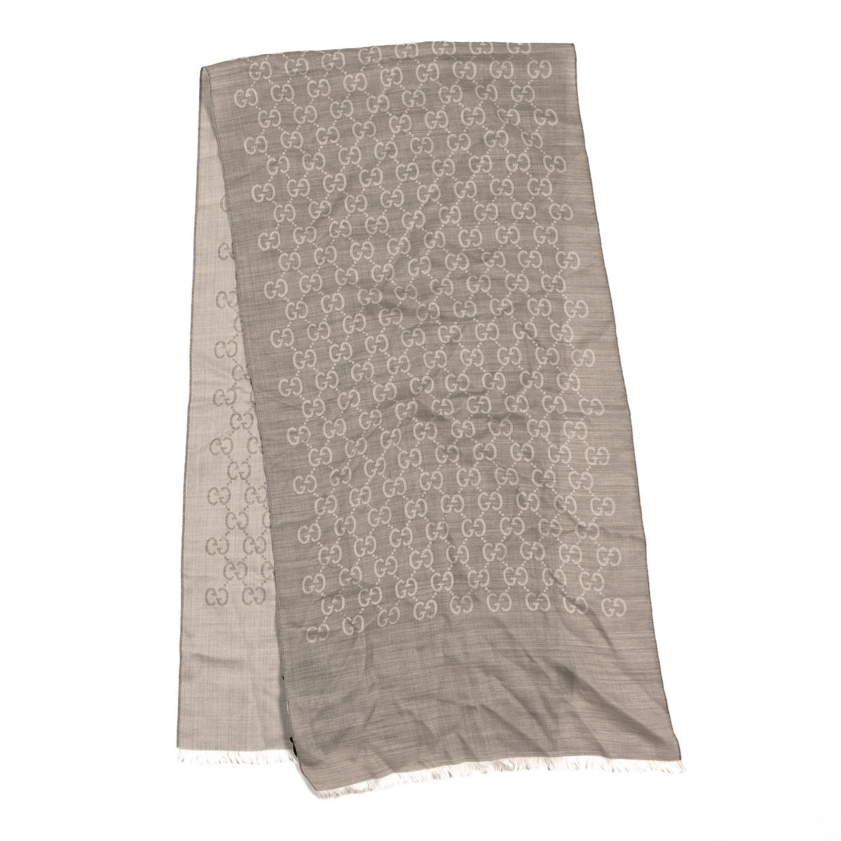 Wool Silk GG Monogram GGNat Scarf Sand