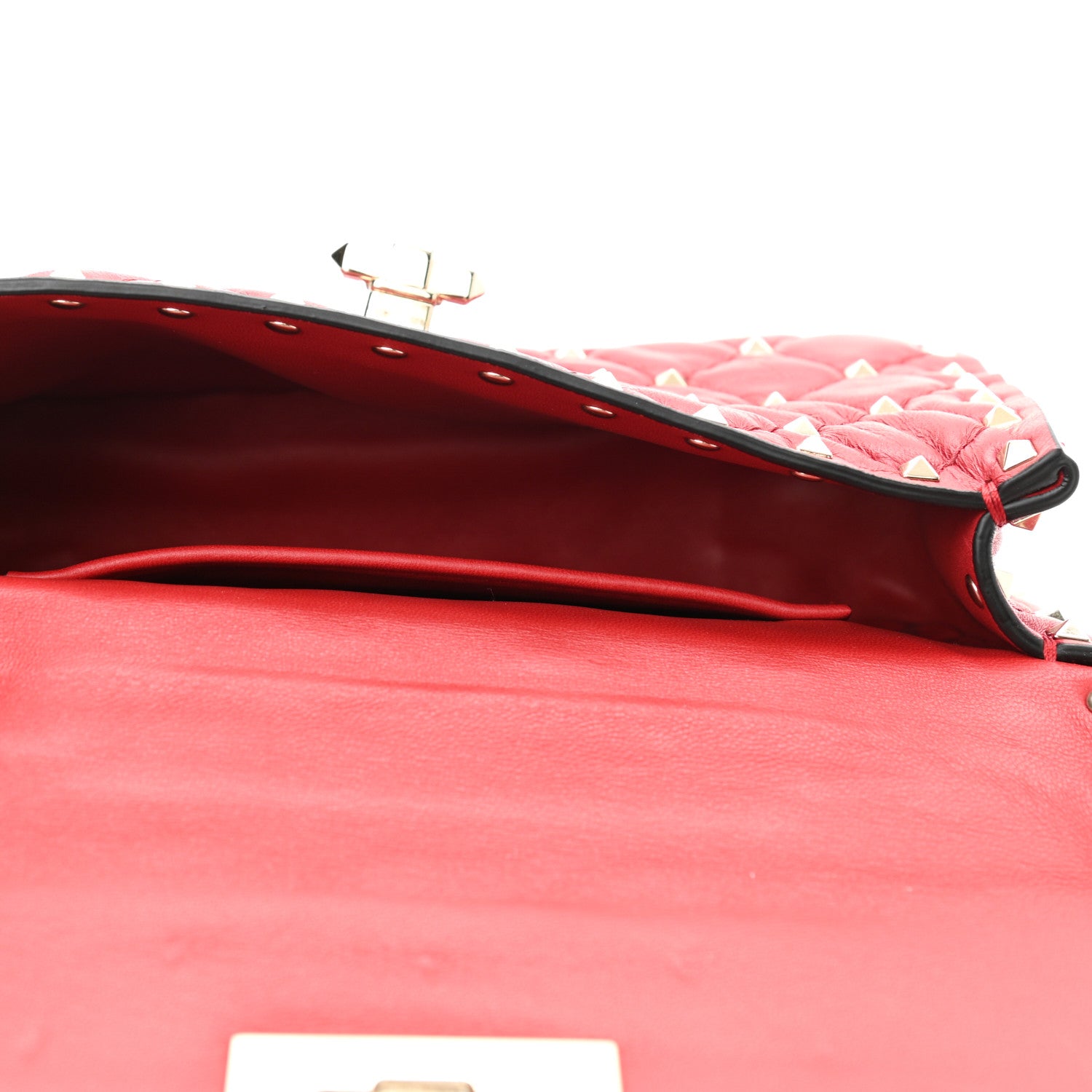 Valentino Garavani Nappa Small Rockstud Spike Shoulder Bag Rosso Valentino 5 of 9