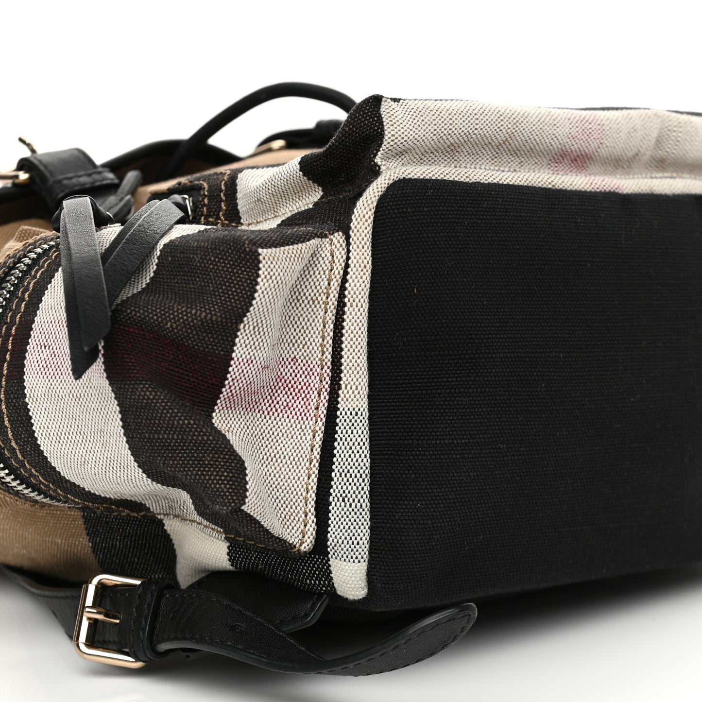 Canvas Mega Check Medium Rucksack Backpack Black