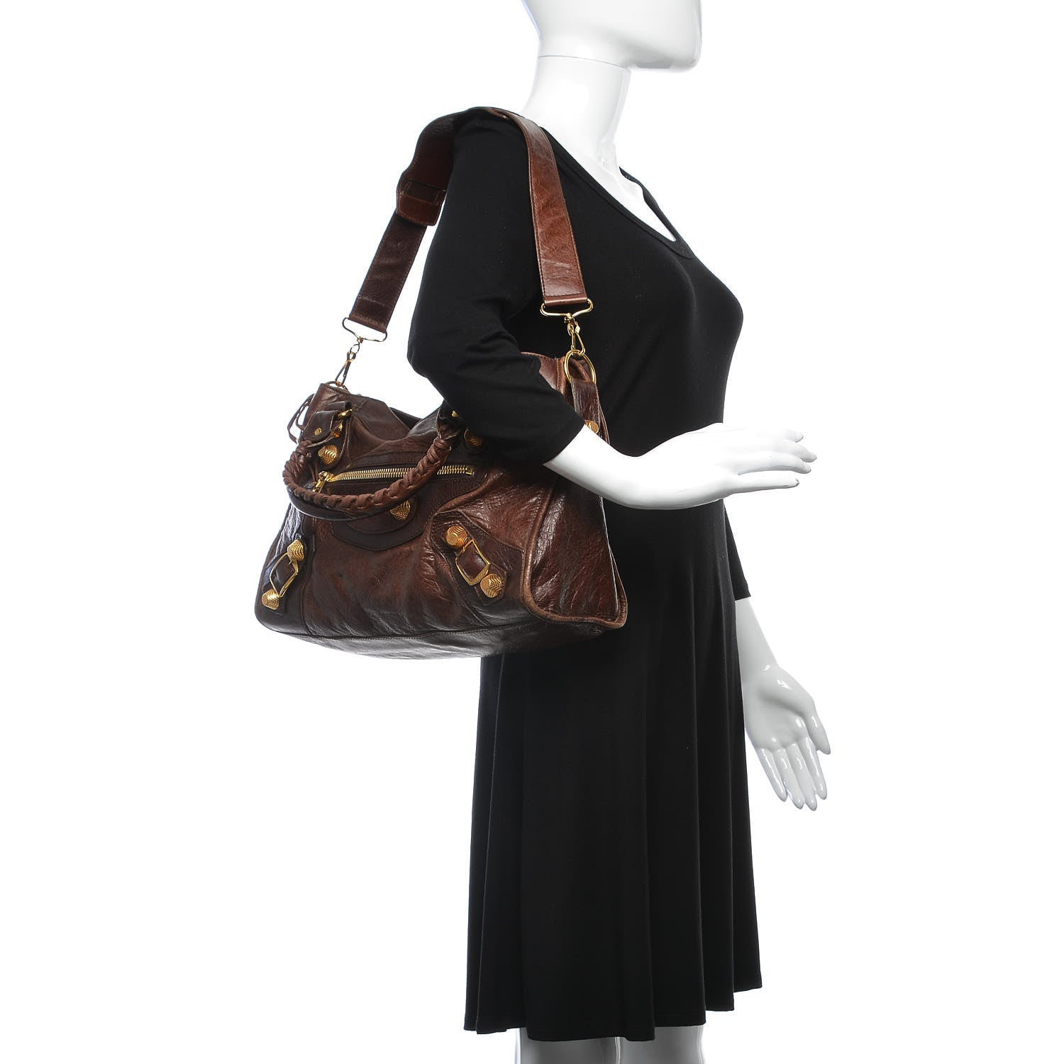 Balenciaga Agneau Giant 21 Gold Hardware City Dark Brown 2 of 17