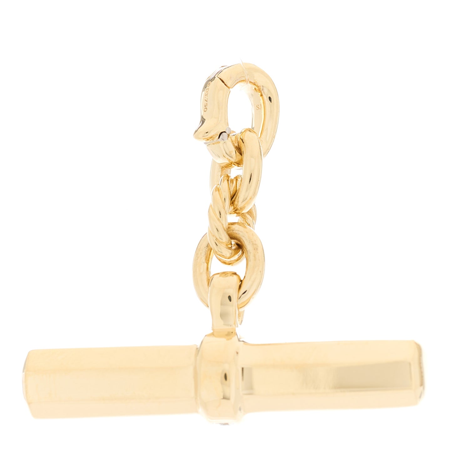 18K Yellow Gold Diamond Lexington Barrel Pendant