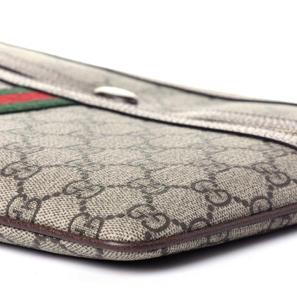Gucci GG Supreme Monogram Large Ophidia Pouch Clutch Brown 9 of 11