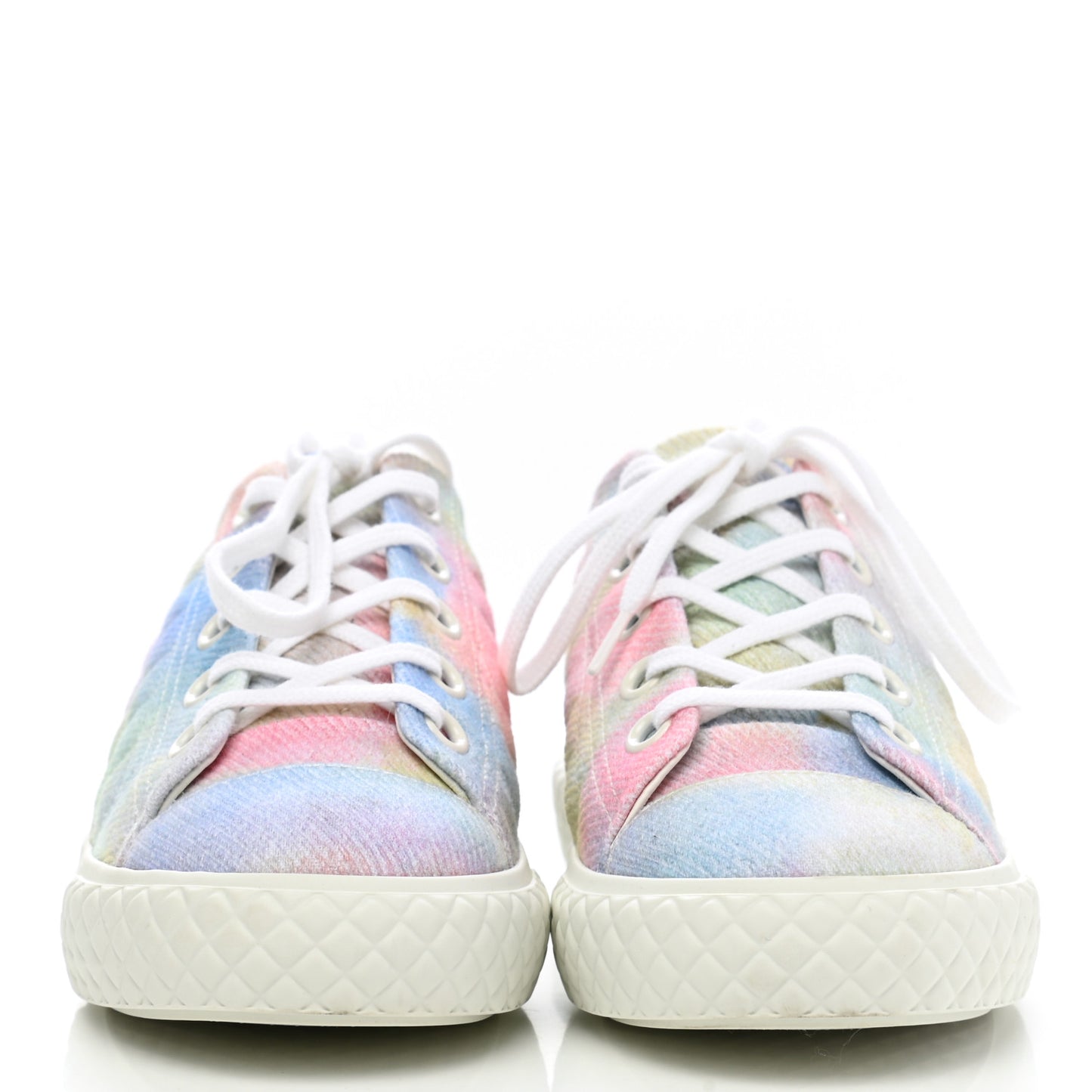 Printed Canvas CC Sneakers 35 Green Pink Blue White