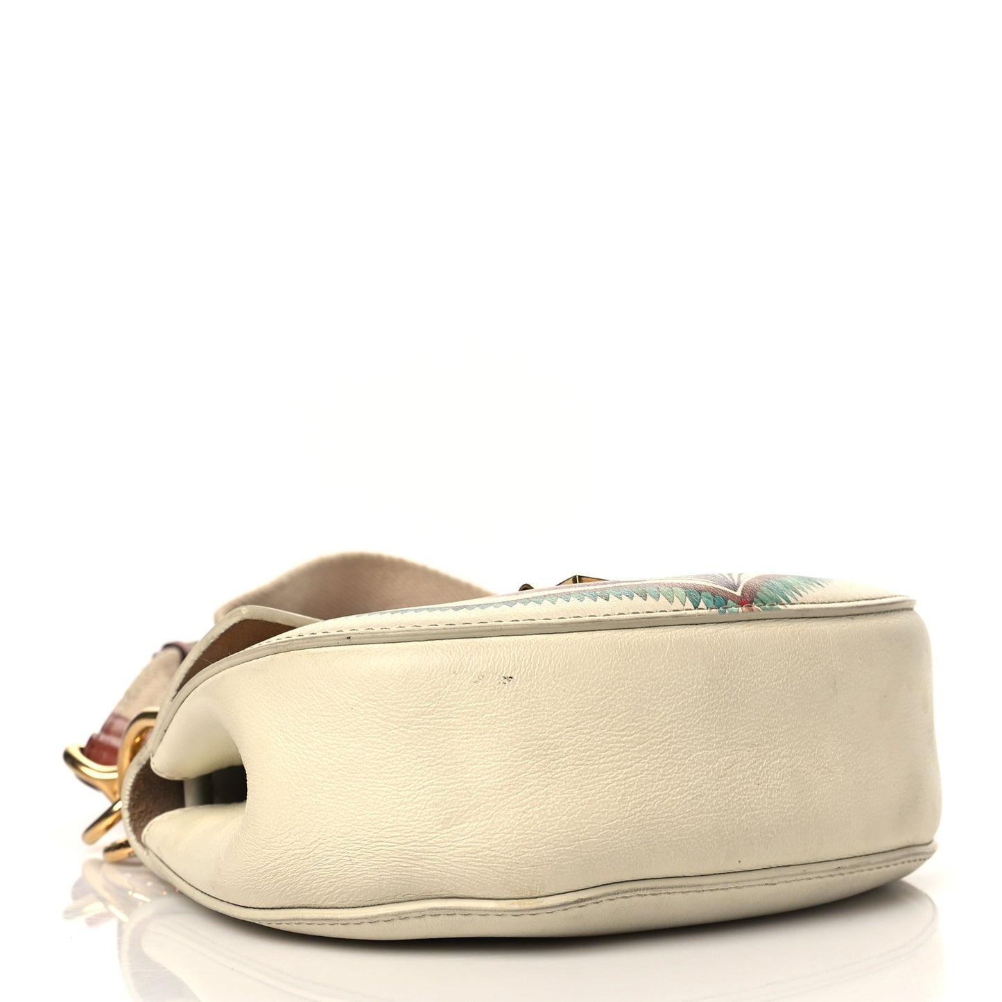 Calfskin Printed Mini Drew Bi-Color Shoulder Bag Light Multicolor