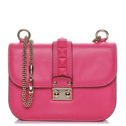 Valentino Garavani Vitello Small Glam Lock Rockstud Flap Pop Fuxia 1 of 8