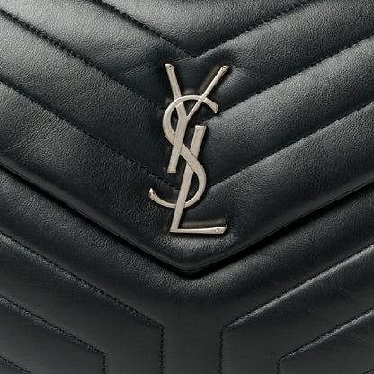 Saint Laurent Calfskin Y Quilted Monogram Medium Loulou Chain Satchel Black 9 of 11