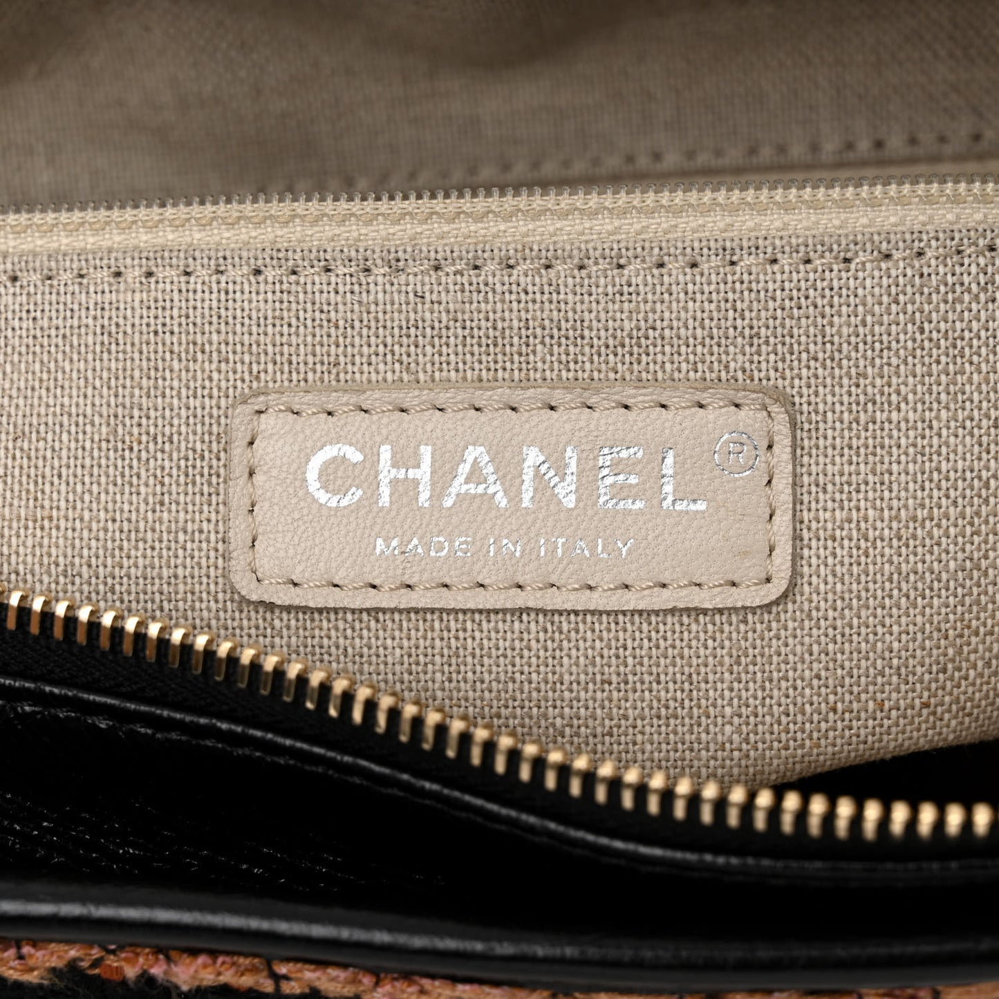 Tweed Calfskin Medium Gabrielle Hobo Black Brown