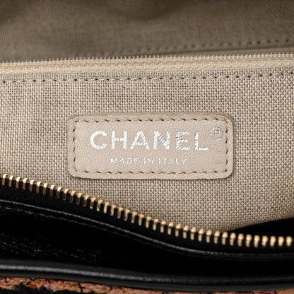 Chanel Tweed Calfskin Medium Gabrielle Hobo Black Brown 6 of 11