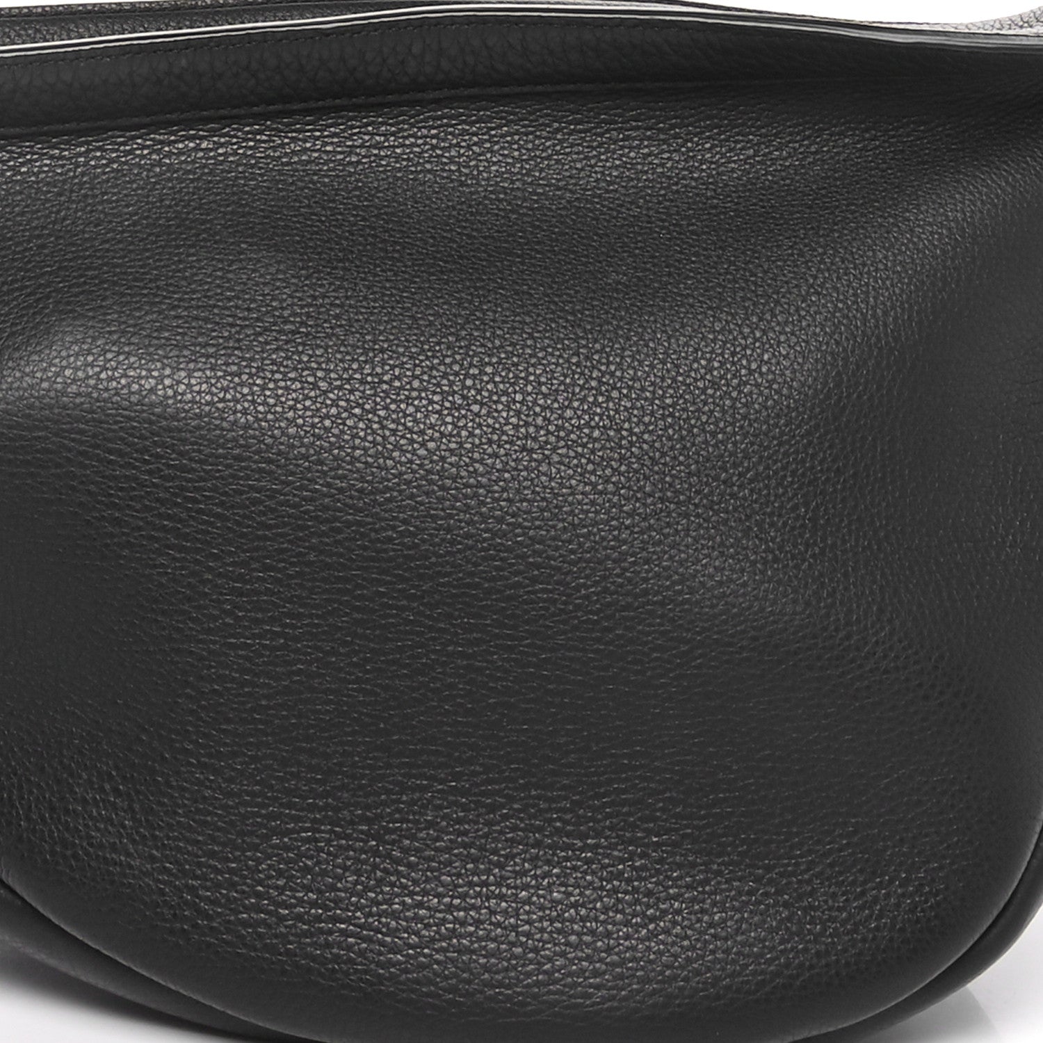 The Row Grained Calfskin Large Slouchy Banana Bag Black 8 of 10