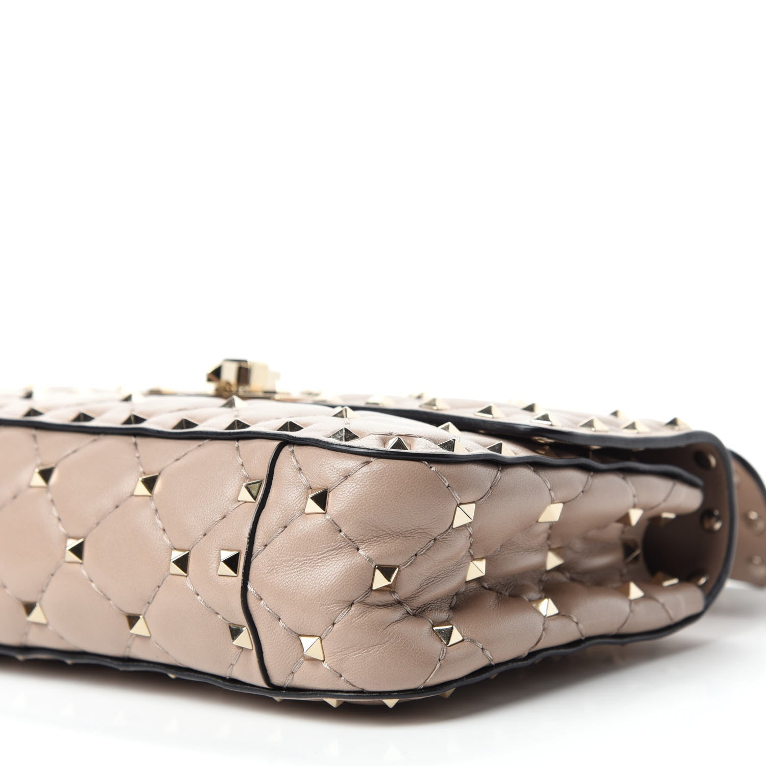 Valentino Garavani Nappa Small Rockstud Spike Shoulder Bag Poudre 7 of 10