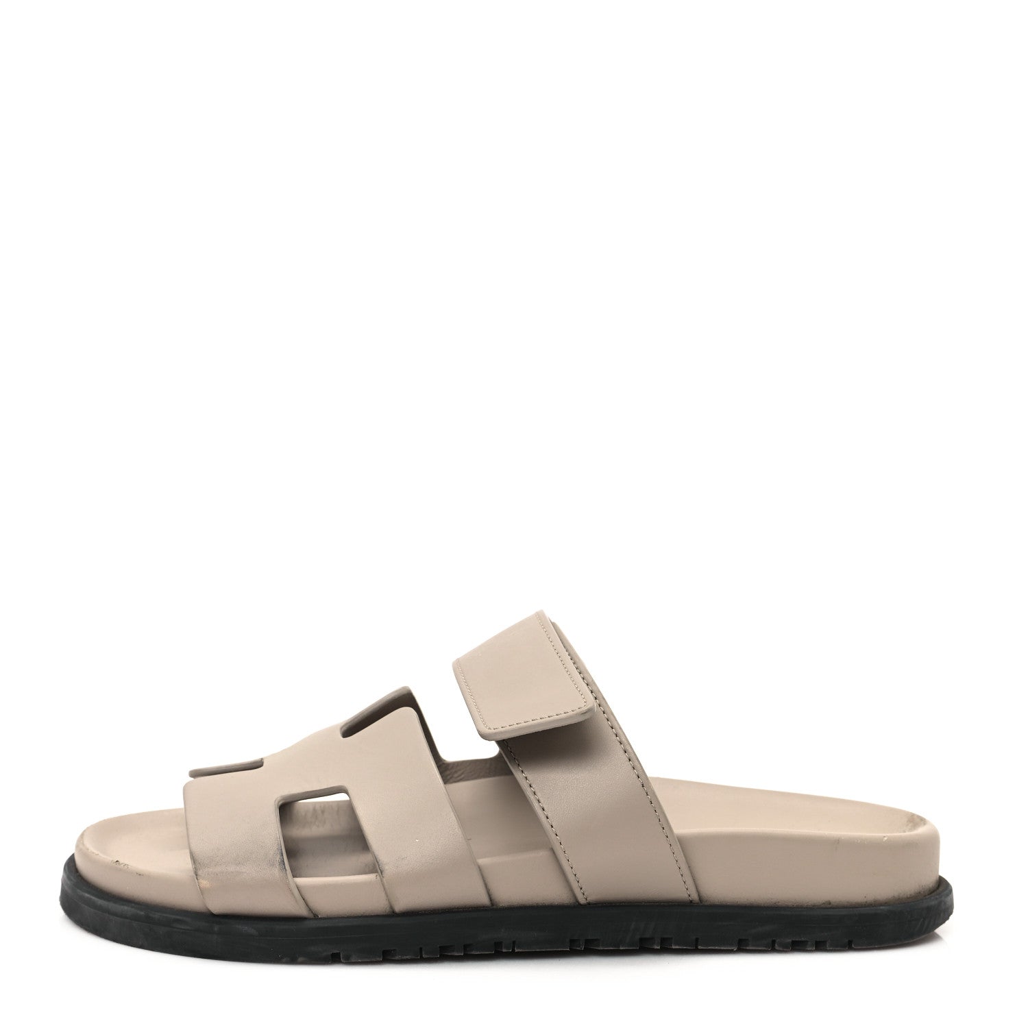 Hermes Calfskin Womens Chypre Sandals 36 Beige Mastic 1 of 10