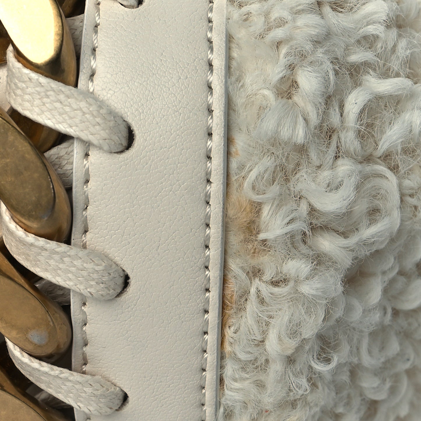 Eco Alter Nappa Eco Shearling Clutch Natural