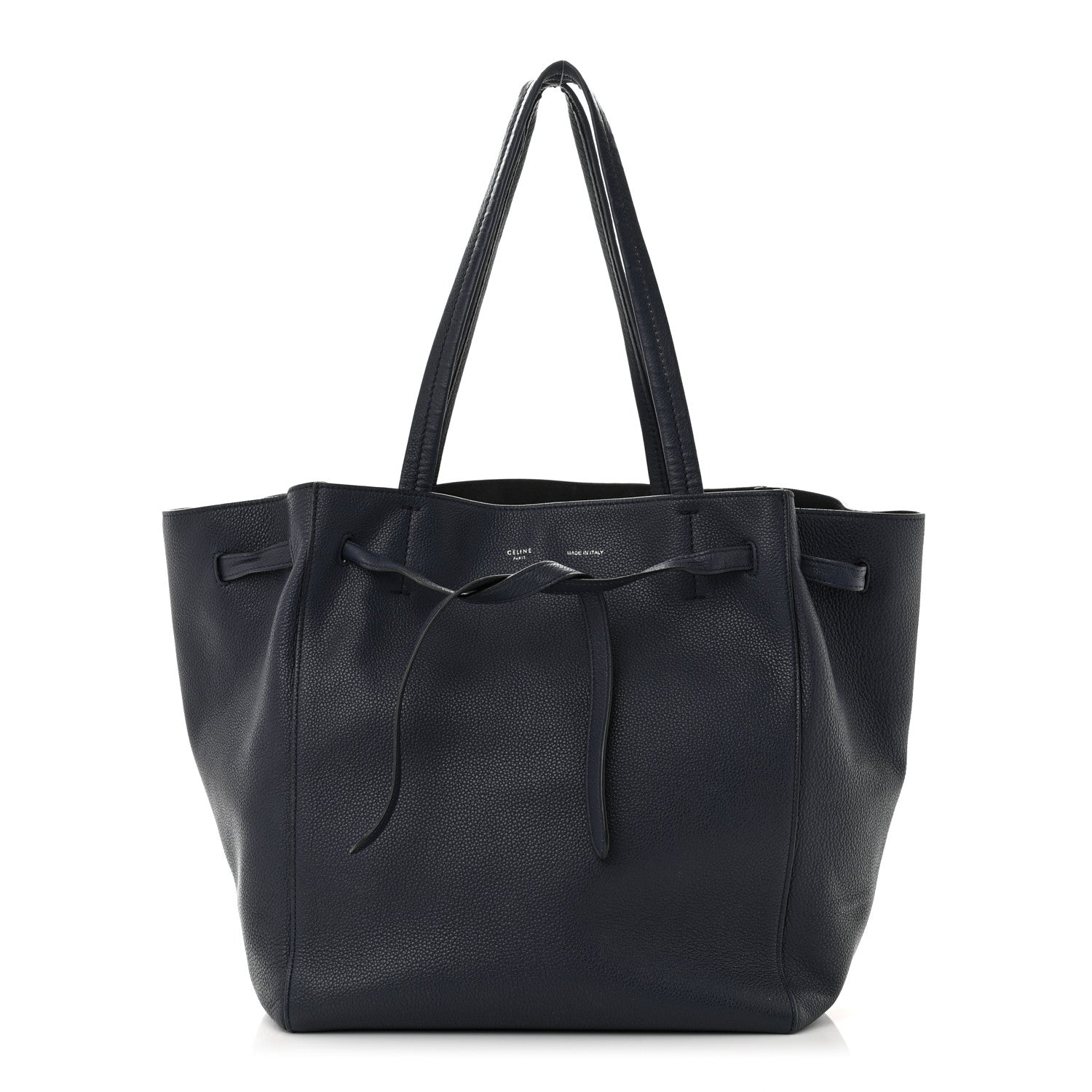 Celine Soft Grained Calfskin Small Belt Cabas Phantom Navy 1 of 10