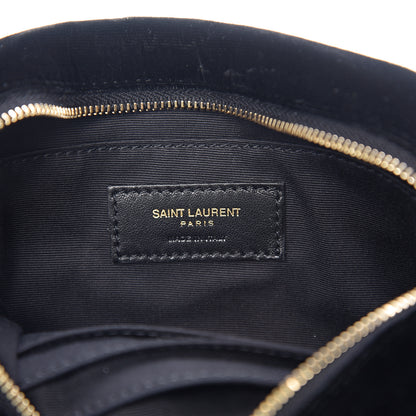 Saint Laurent Velour Matelasse Monogram Lou Belt Bag Black 5 of 8
