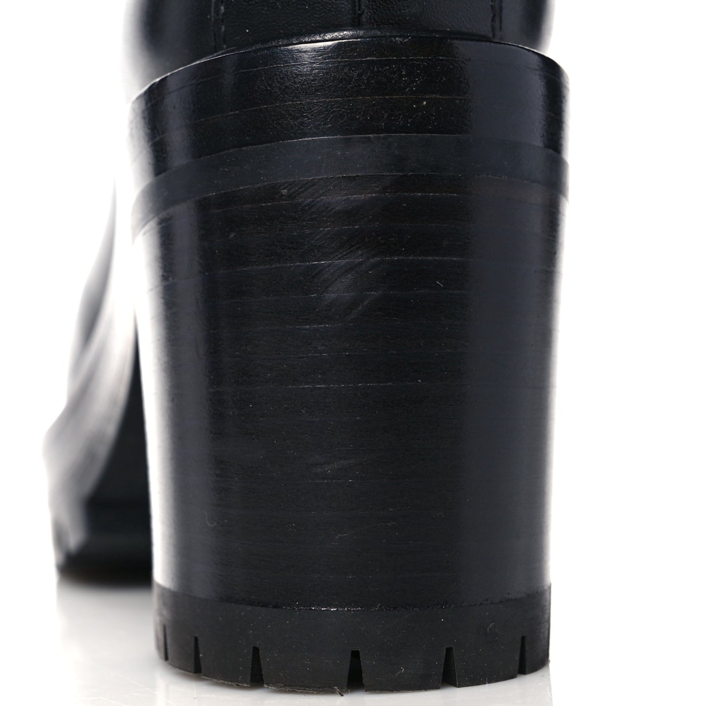 Greased Calfskin Promenade Boots 37 Black Multicolor