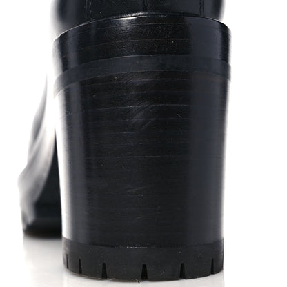 Hermes Greased Calfskin Promenade Boots 37 Black Multicolor 16 of 19