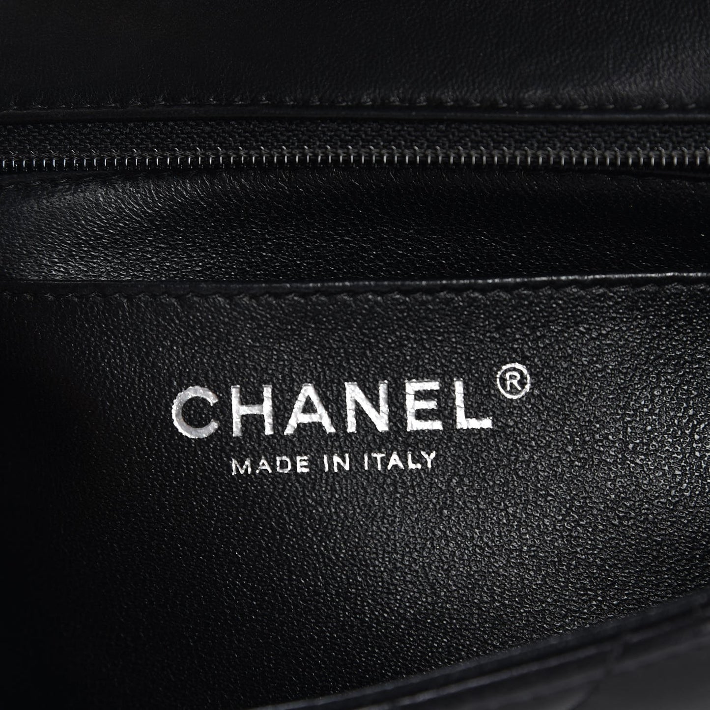 Lambskin Quilted Mini Rectangular Flap Black