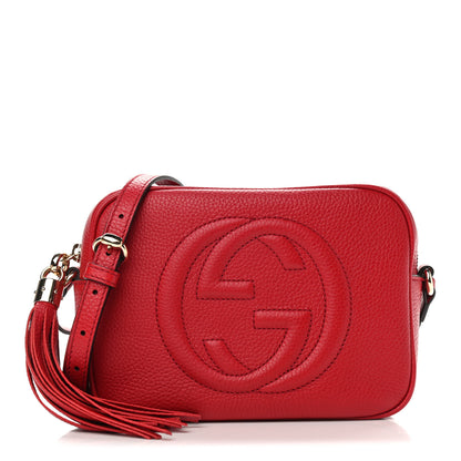 Gucci Pebbled Calfskin Small Soho Disco Bag Vibrant Red 1 of 8