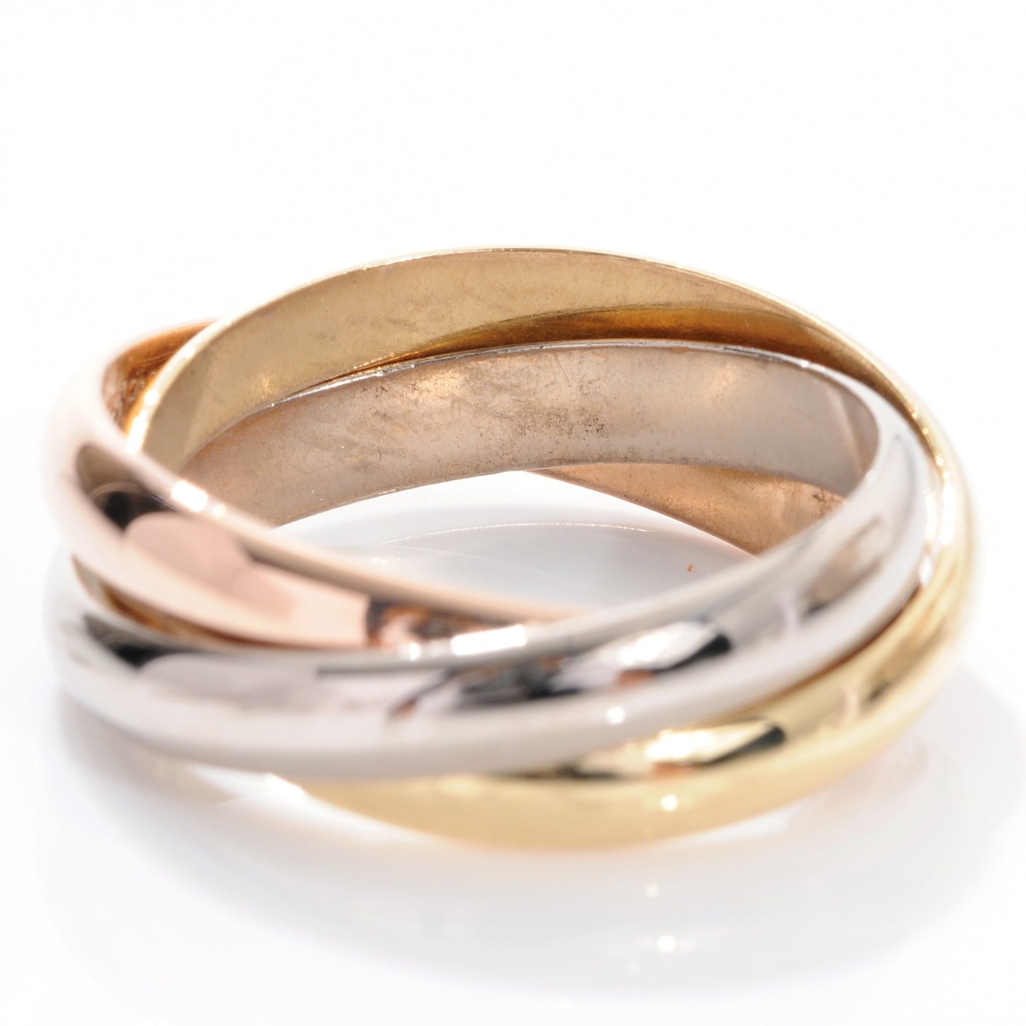 18k Pink Yellow White Gold Trinity Ring 54 7