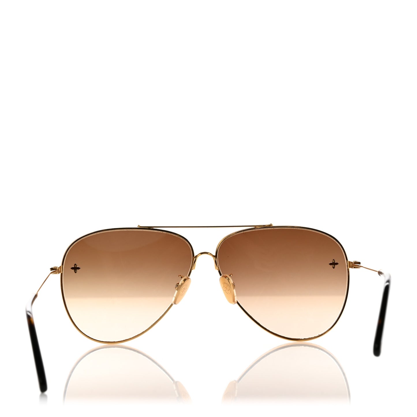 Metal The LV Pilot Sunglasses Z1620U Gradient Brown Monogram
