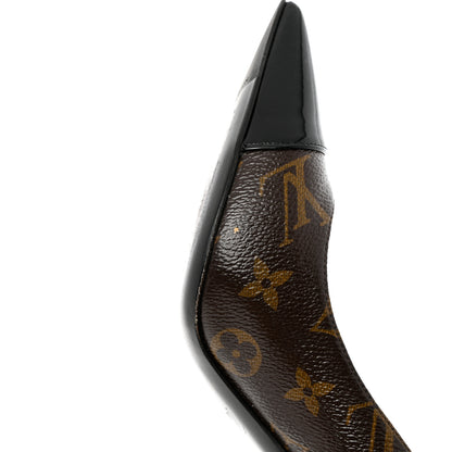 Louis Vuitton Monogram Cherie Pumps 38 Black 12 of 14