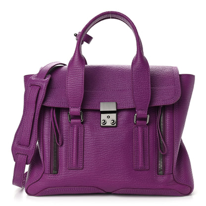 3.1 Phillip Lim Textured Calfskin Medium Pashli Satchel Orchid 1 of 8