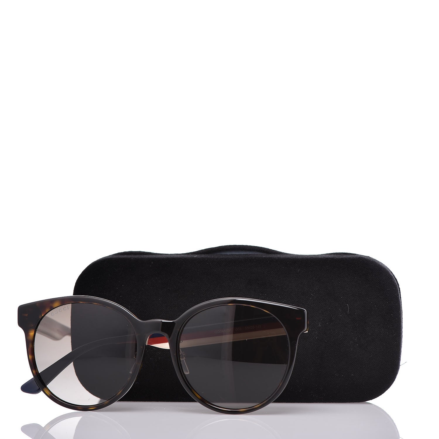 Gucci Acetate Round Eye GG Web Sunglasses GG0854SK Tortoise 9 of 9