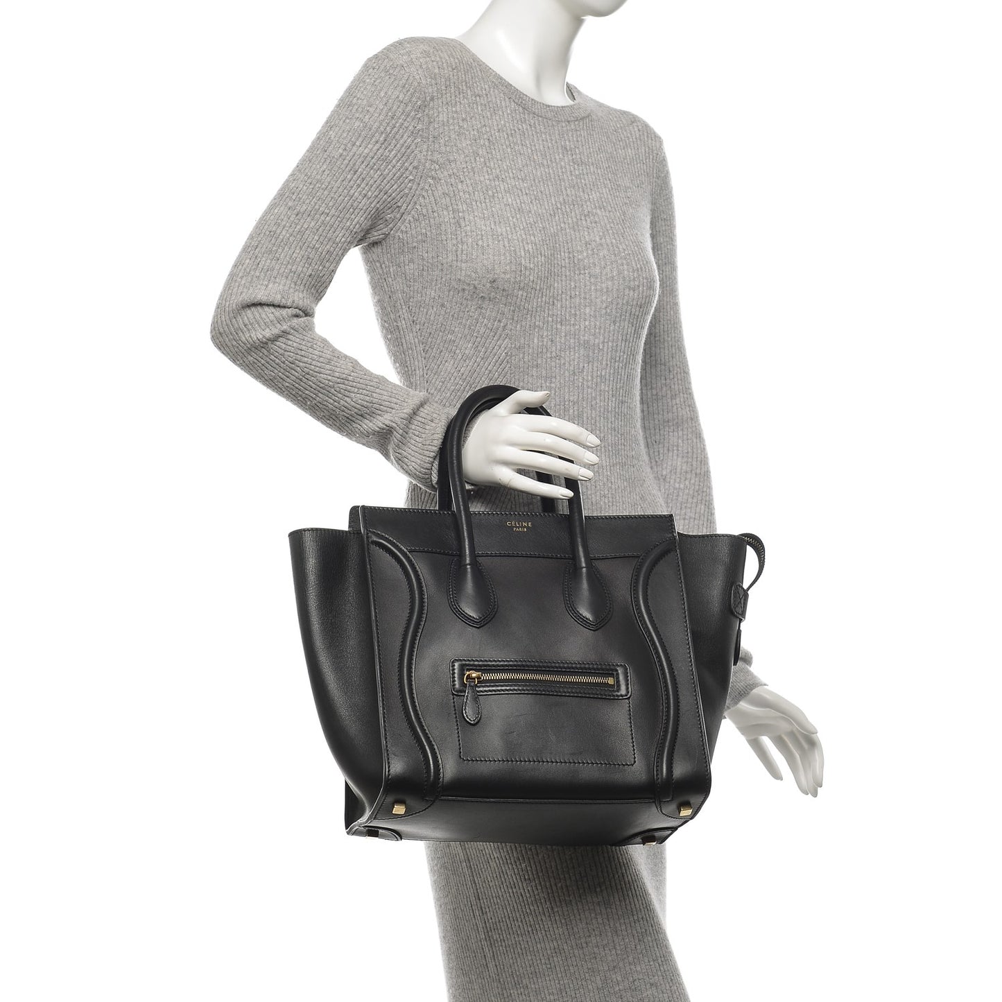 Smooth Calfskin Mini Luggage Black