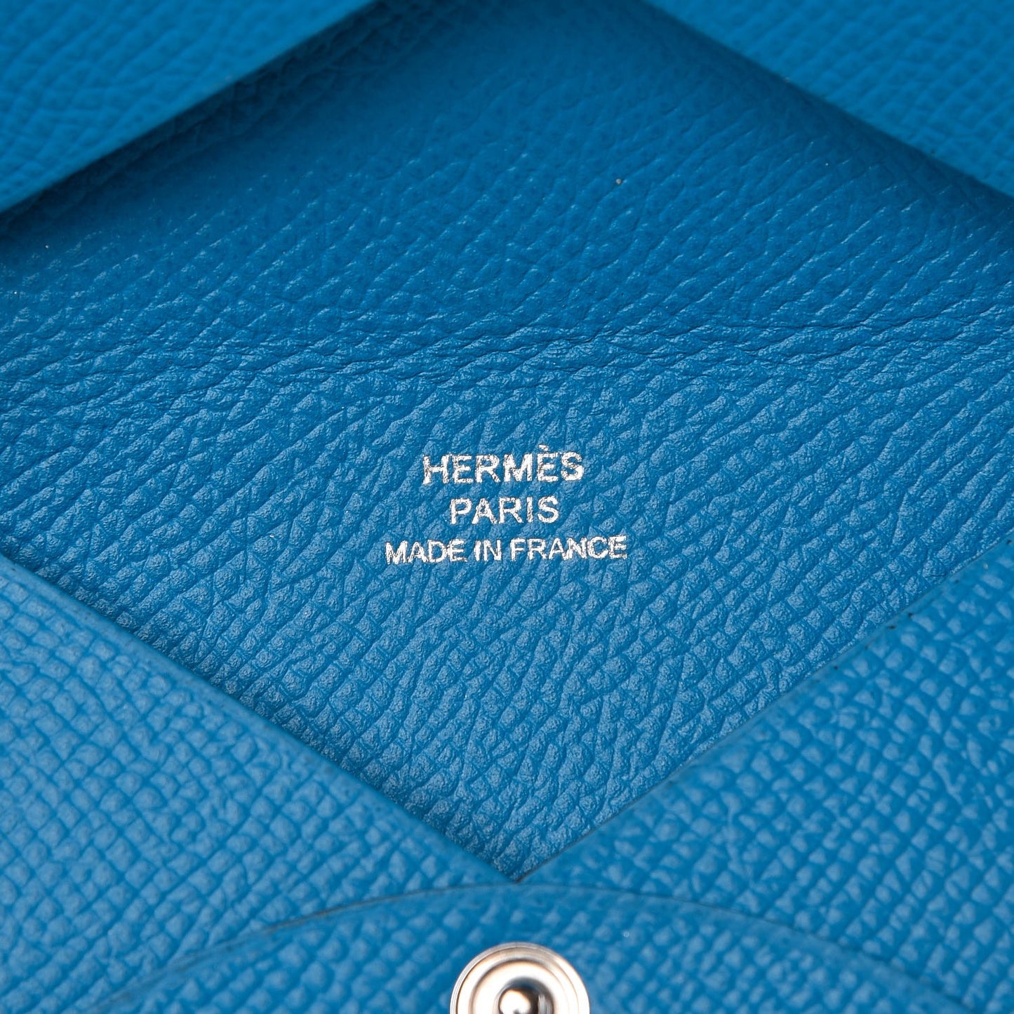Epsom Calvi Card Case Bleu Zanzibar