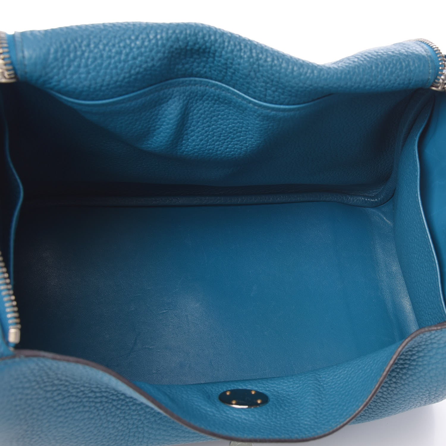 Hermes Taurillon Clemence Lindy 30 Bleu Izmir 8 of 12