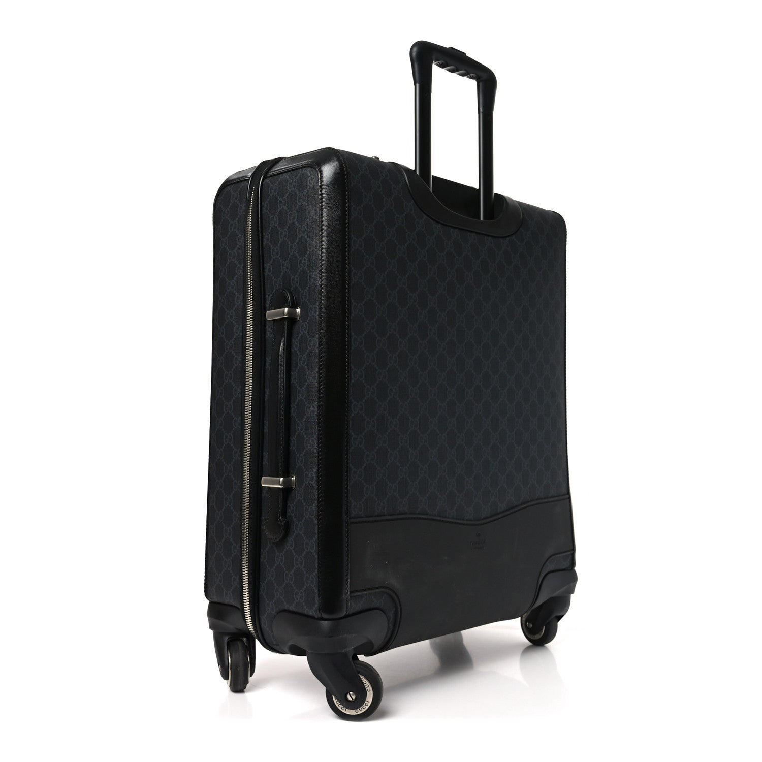 Gucci GG Supreme Monogram Azalea Calfskin Retro Interlocking G Small Savoy Cabin Trolley Black 2 of 9