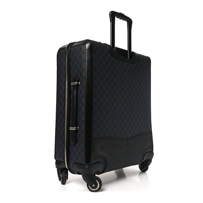 Gucci GG Supreme Monogram Azalea Calfskin Retro Interlocking G Small Savoy Cabin Trolley Black 2 of 9