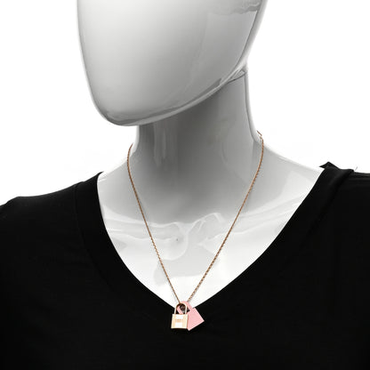Hermes Swift Small O'Kelly Pendant Necklace Rose Sakura 2 of 4