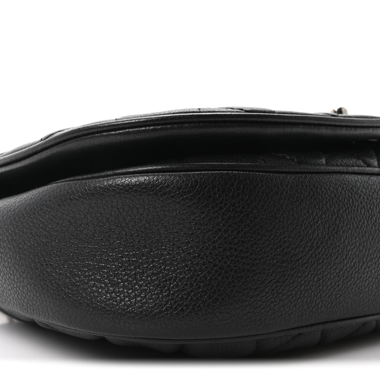 Calfskin Quilted Casual Pocket Messenger Flap Black