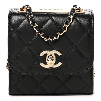 Chanel Lambskin Quilted Mini Trendy CC Chain Wallet Black 1 of 11