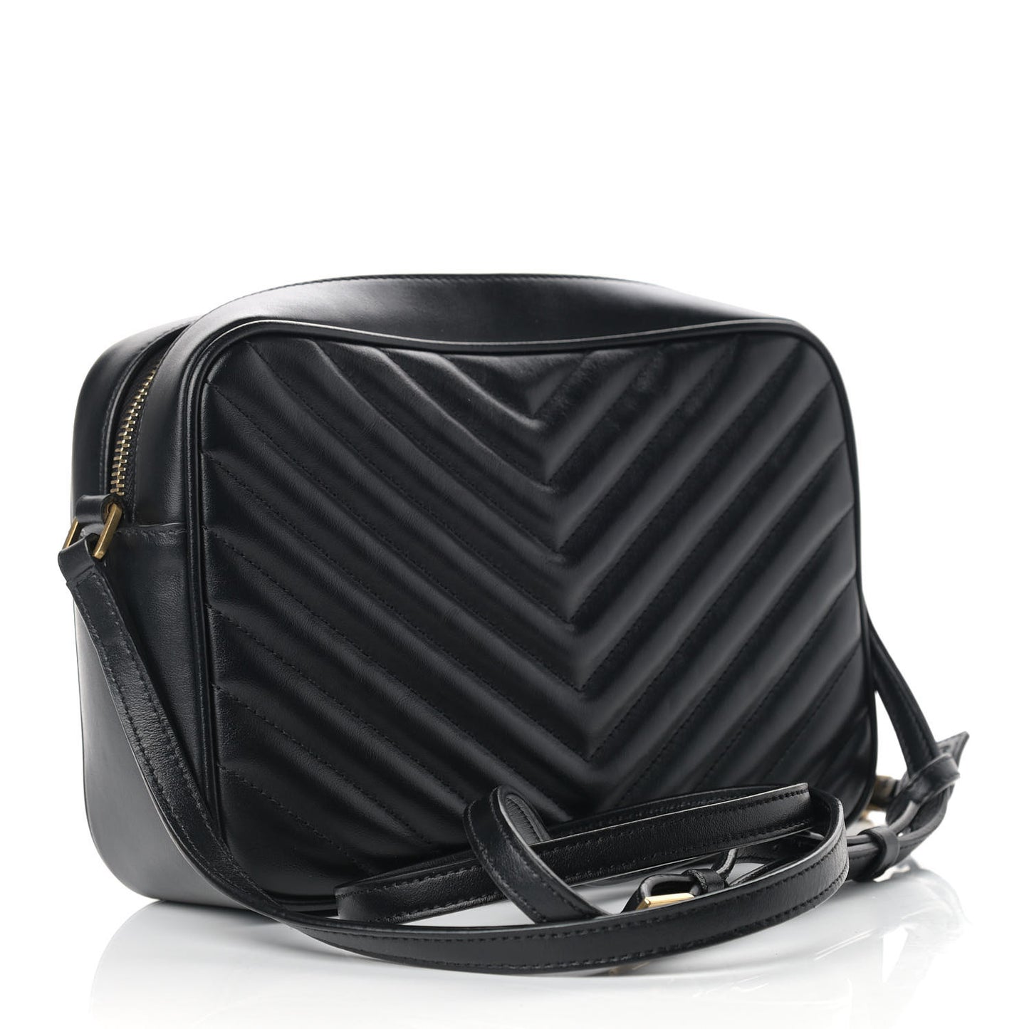 Calfskin Matelasse Monogram Lou Camera Bag Black