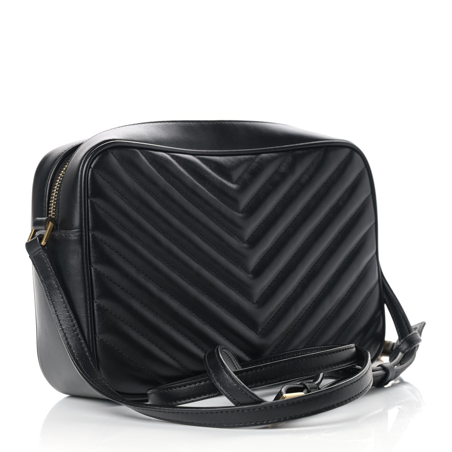 Saint Laurent Calfskin Matelasse Monogram Lou Camera Bag Black 3 of 11